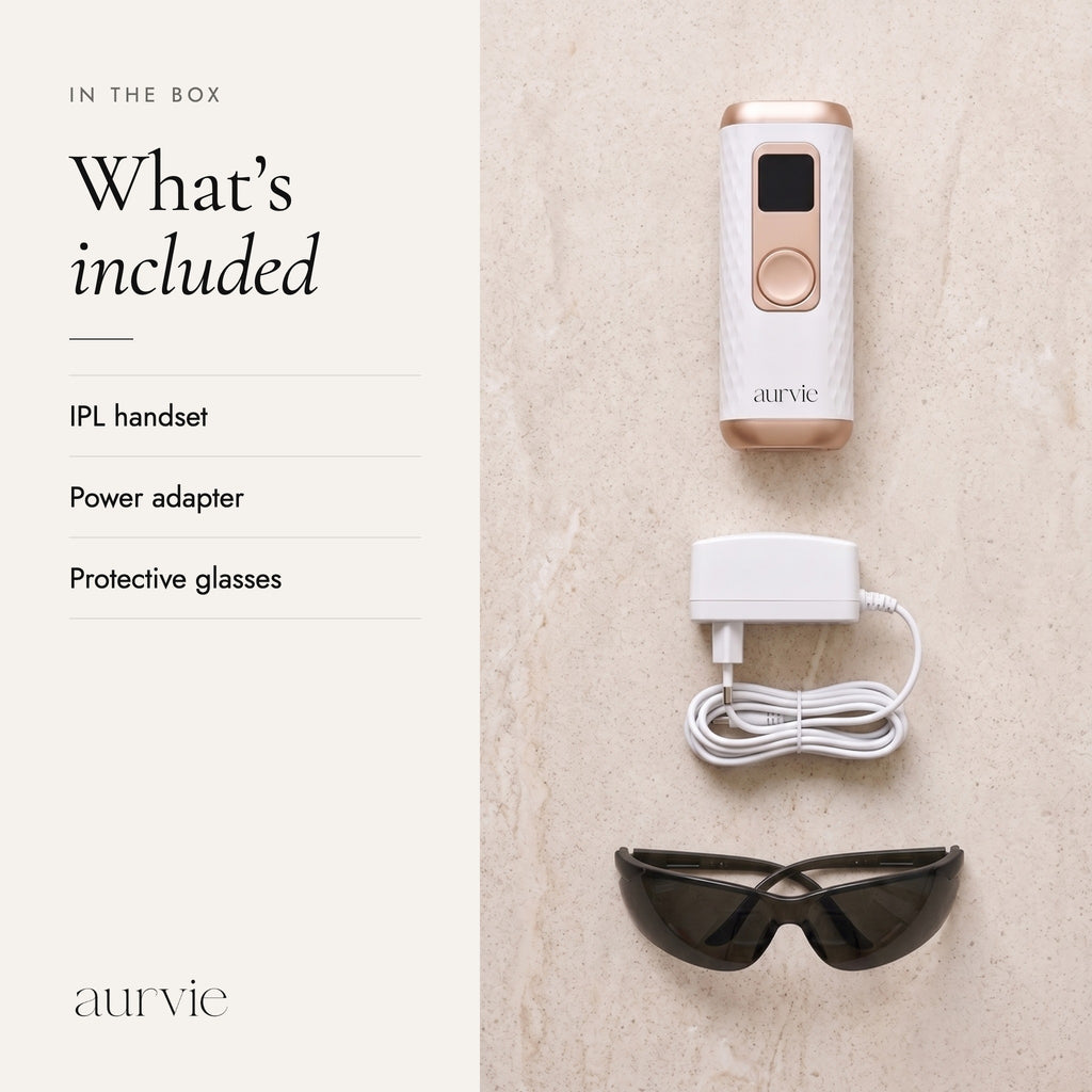 In the box: Aurvie handset, power adapter and protective glasses (ALT)