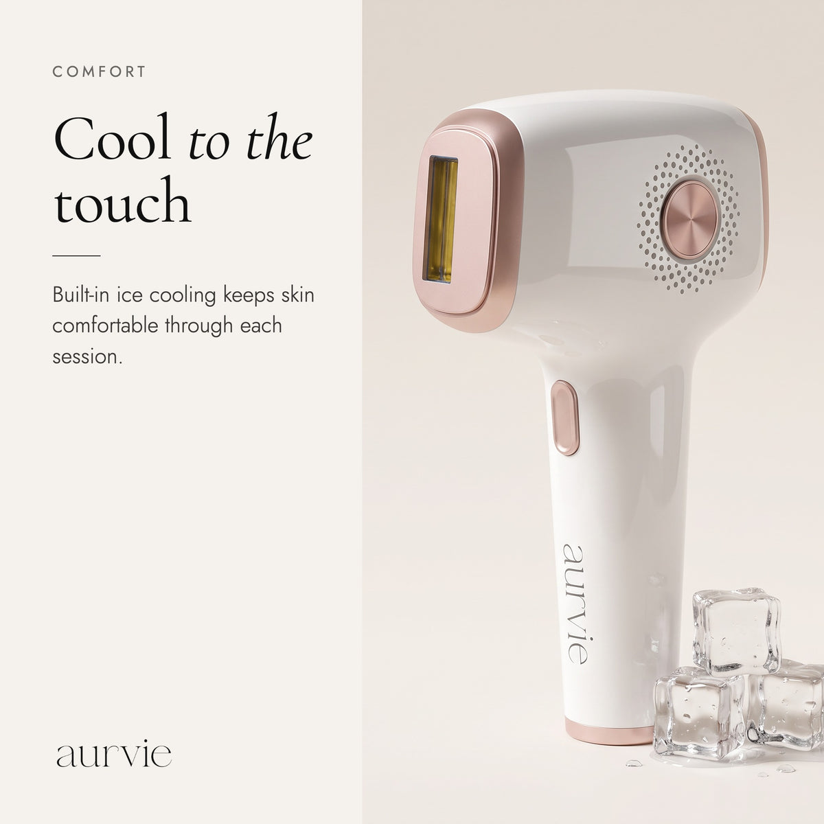 Built-in ice cooling keeps skin comfortable (ALT)