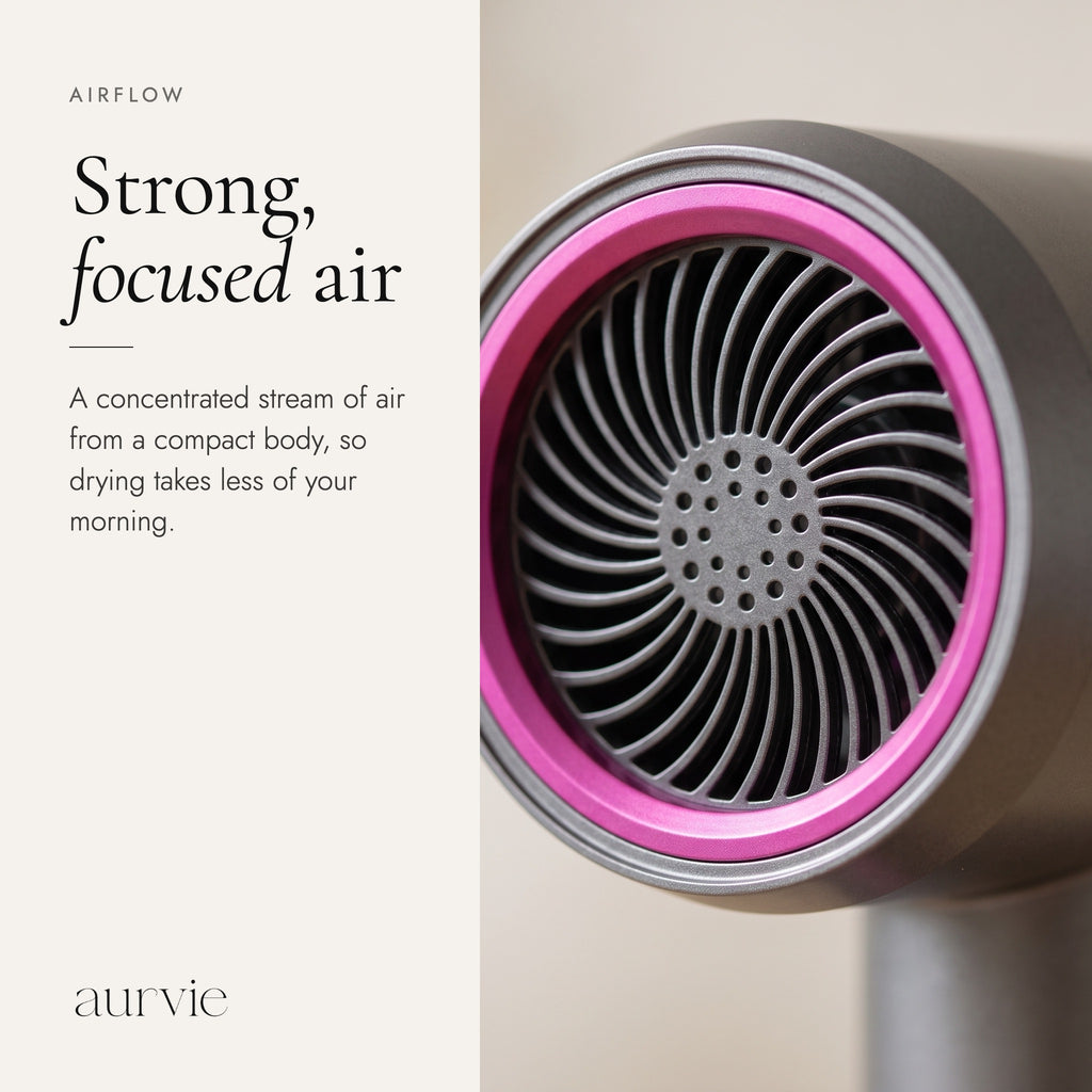 Close-up of the air outlet: strong, focused airflow (ALT)