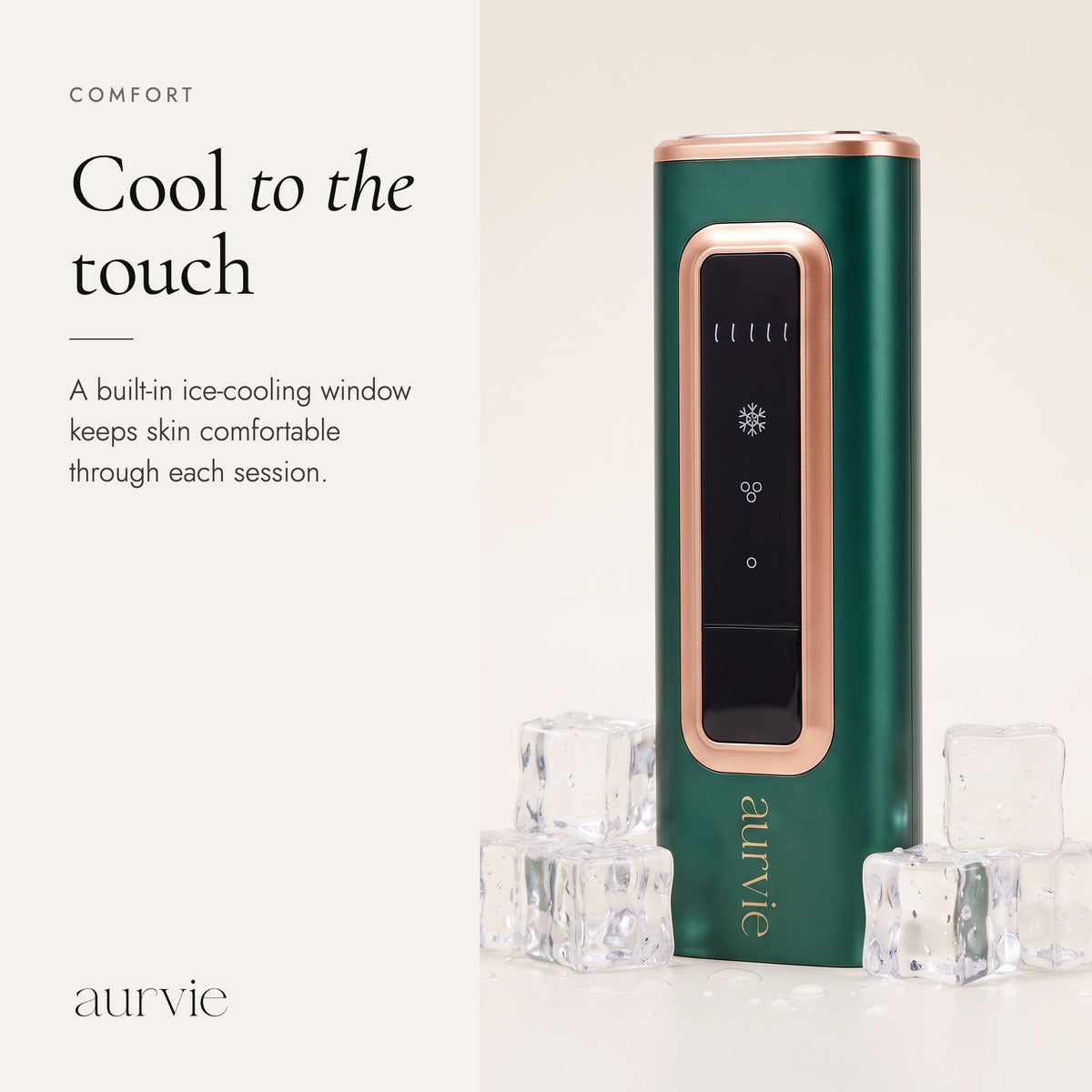 Built-in ice-cooling window keeps skin comfortable (ALT)