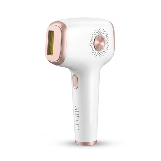 Aurvie IPL hair removal device in white and rose gold (ALT)