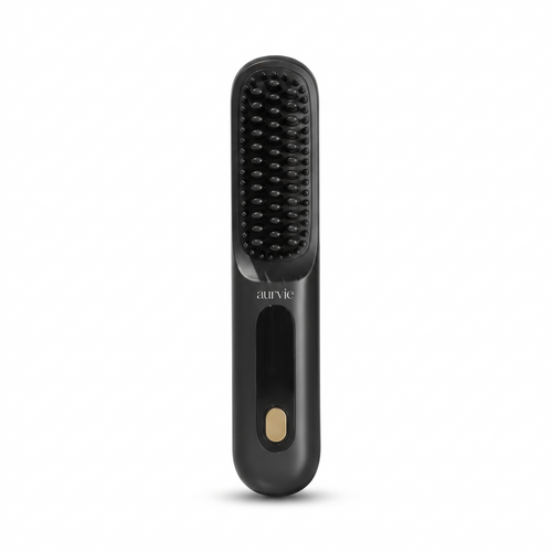 Aurvie cordless straightening brush in matte black (ALT)